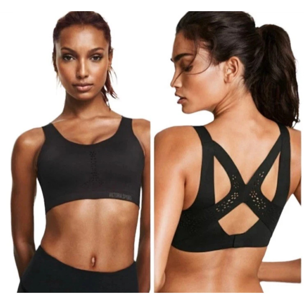 NWT Victorias Secret Bra 34C Sports Angel Max High Support Black